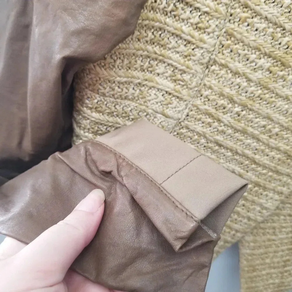 Rudsak Benedetia Straw Leather Jacket - Picture 8 of 14